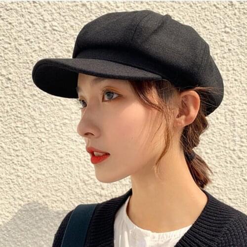 Thicken in autumn Casual Military Cap Man Woman Cotton Beret Flat Hats Captain Cap Trucker Vintage Black Sport Dad Bone Male