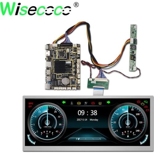 1920*720 12.3 raspberry pi ips antiglare LCD screen with 50pins lvds USB host 5V DM DPG TF card driver board 1000 nits