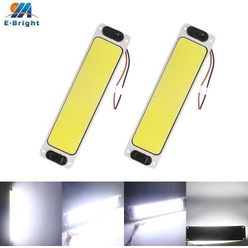 2pcs DC12V 24V Super bright COB 96 SMD Light Panel Board Car Truck SUV Steamer Auto Interior Dome Reading Map Lamp 1100LM White
