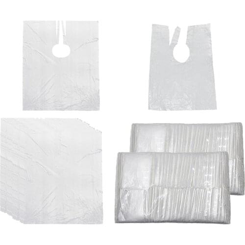 250 Pieces Disposable Hair Cutting Capes Barber Salon Shampoo Apron Bib