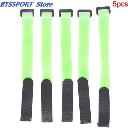 5pcs Bike Bicycle Handlebar Strap Holder Cycling Flashlight Tie Rope Bandages Outdoor Sport Riding Pump Bottle Strap