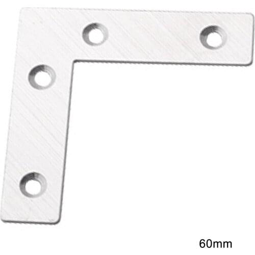 5Pcs Stainless Steel Corner Brackets L Shaped Flat Fixing Mending Repair Plates Brackets Angle Plate 60/80MM
