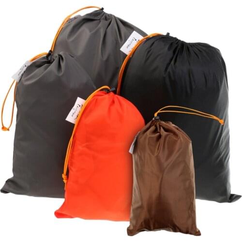 5x Ultralight Drawstring Stuff Sack Storage Bag for Travel Outdoor Camping