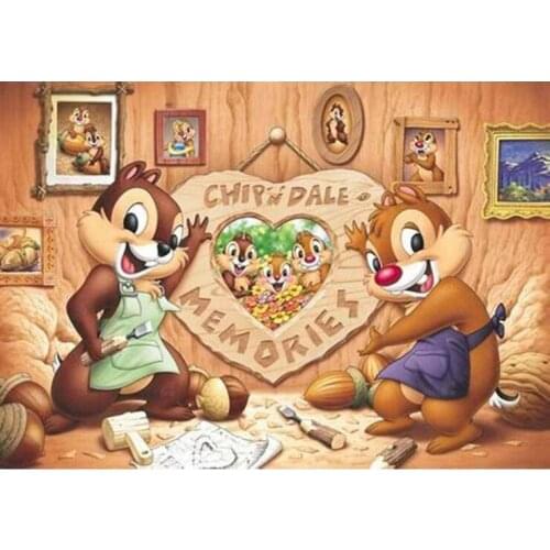 5D DIY Diamond Painting Cartoon Two squirrel families Full Diamond Embroidery Cross Stitch Mosaic Kit wall Decor Needlework Gift