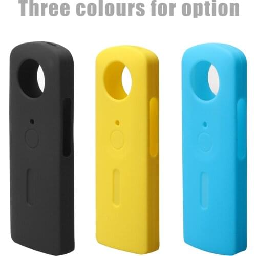 Andoer Protective Silicone Rubber Cover Soft Case Protector Skin Cover for Ricoh Theta S 360 Degree Panoramic Panorama Camera