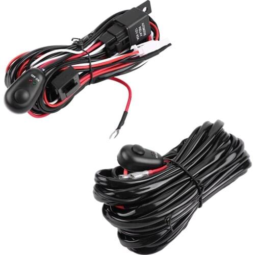 Car Power Switch and Wiring Harness Kit for LED Light Bar Auto Car Cable Wiring Harness Kit Lamp Fog Lights Connector