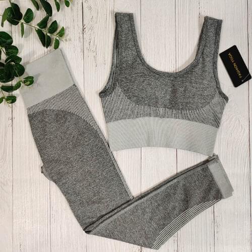 Seamless Yoga Set Women Sport Suit Workout Outfit Fitness Gym Sets Clothes