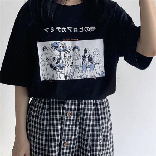 Anime Boku no Hero Academia T shirt Bakugou Midoriya Iida My Hero Academia School T-shirt Cosplay Costume Cartoon T shirt Girls