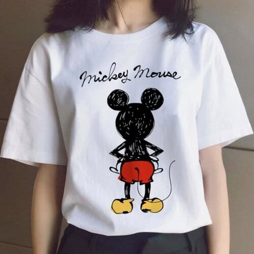 Disney Kawaii Mickey Mouse T Shirt Men Women Cute Minnie Mouse Anime T-shirt Unisex Couple Tshirt Graphic Top Tees Male Female