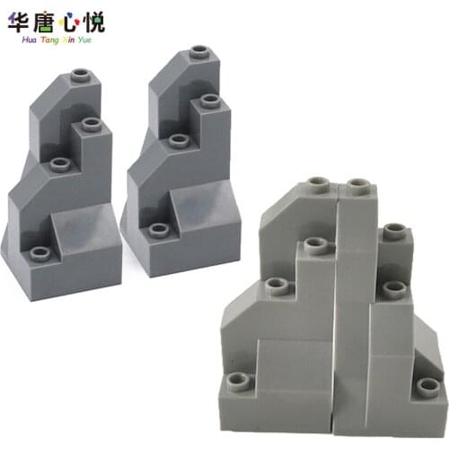 MOC City Gray 3×3 Right Angle Hillside Model Toy Suitable For Children Building Block Cultivate Interest Decorations Gift Cities