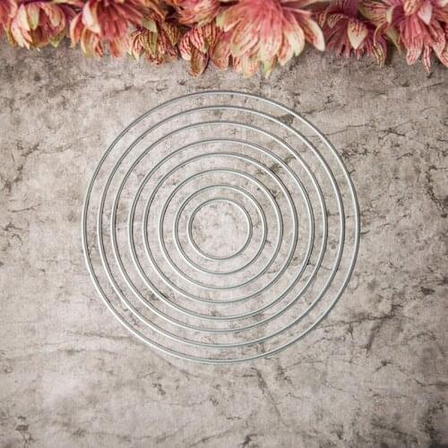 Circle Metal Embossing Cutting Dies Paper Cutting Card Stencil DIY Scrapbooking Photo Album Card Making Template Decorative Tool