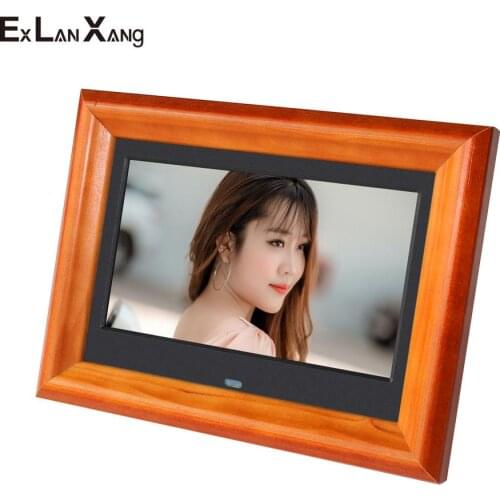 Best Selling 10 Inch High Definition Picture Multimedia Player MP3 MP4 Alarm Clock Gift Wooden Digital Photo Frame