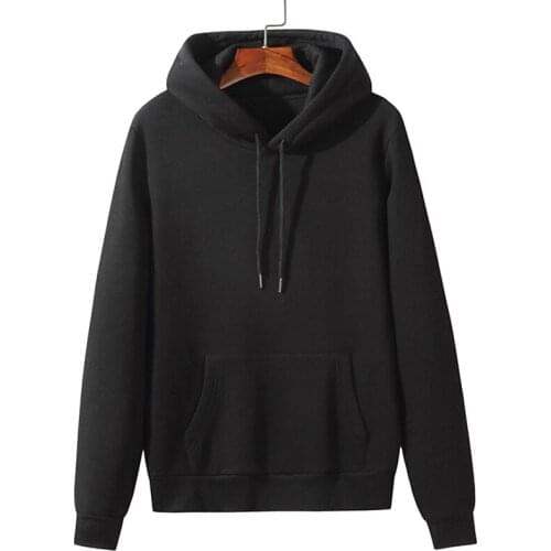 PARKLEES 2021 Autumn Cotton Hoodie Men Oversize Casual Warm Harajuku Streetwear Loose Stylish Solid Unisex Hoodies 13+ Colors