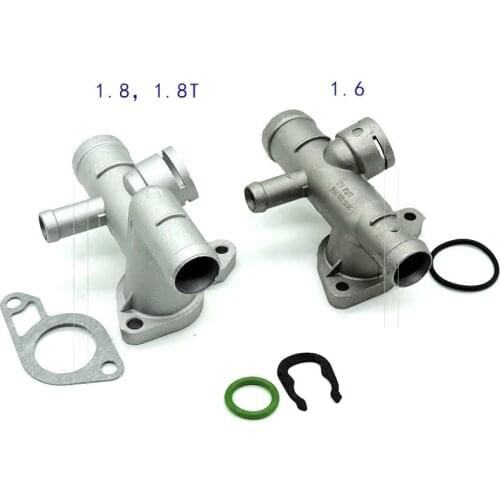 Apply to Bora Golf 4 Cylinder head five way Water pipe joint Thermostat cover Aluminum three links 06A 121 133