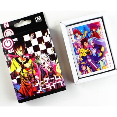 54 Sheets/Set Anime NO GAME NO LIFE Poker Cards Cosplay Board Game Cards Postcard Fans Gift