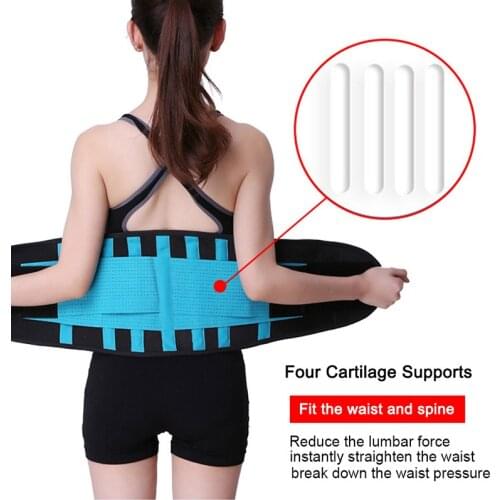 Women Men Waist Trimmer Belt Lumbar Back Support Brace Fitness Weightlifting Belt Adjustable Abdominal Elastic Waist Trainer