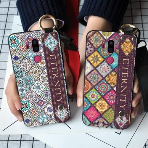 Wrist Strap Phone Case For LG Magna G4C G4 G5 G6 G7 ThinQ Luxury Neck Case For LG V20 V30 Back Cover