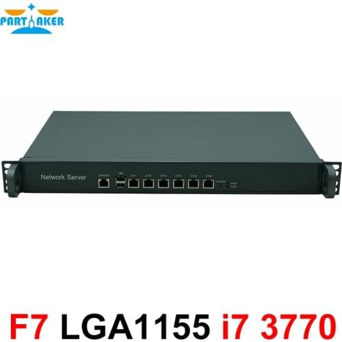 Partaker F7 Intel LGA1155 Intel Core i7 3770 Proecssor 1U 6 Ethernet Network Server Firewall