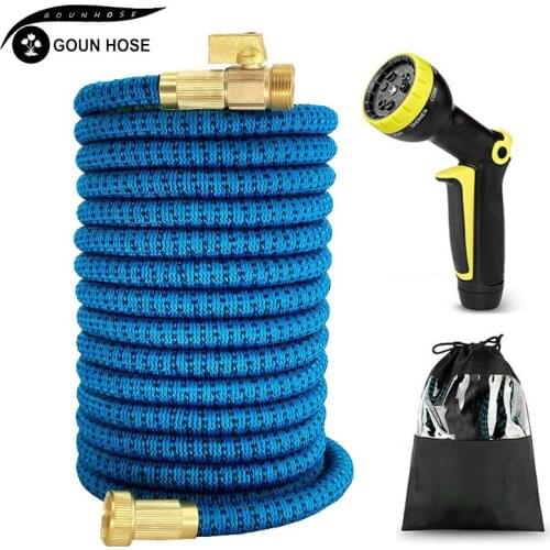 Garden Watering Hose Retractable Flexible Garden Hose Metal 3/4 Connector High Pressure Car Wash Hose Garden Supplies Irrigation