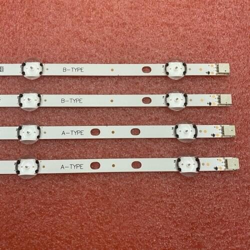 4pcs/set LED bar For 43PUS6031 VES430QNDL-2D-U11 Telefunken D43U600M4CW 43LV3A63DB LUXOR LUX0143004 VESTEL 43" DRT UHD A