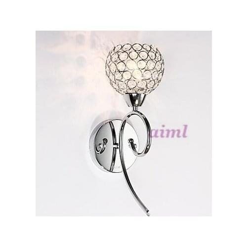 LED K9 Crystal Wall Light , Silver CLOLOR 1 Light , Creative Iron Painting 110-240V