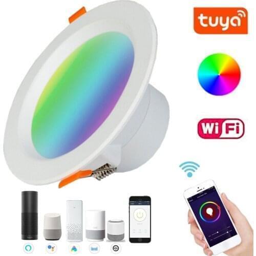 RGB LED Down Light WiFi Smart life Ceiling Downlight Phone App Control Warm Cold White Change Color by Alexa Google Home 5/7/9W