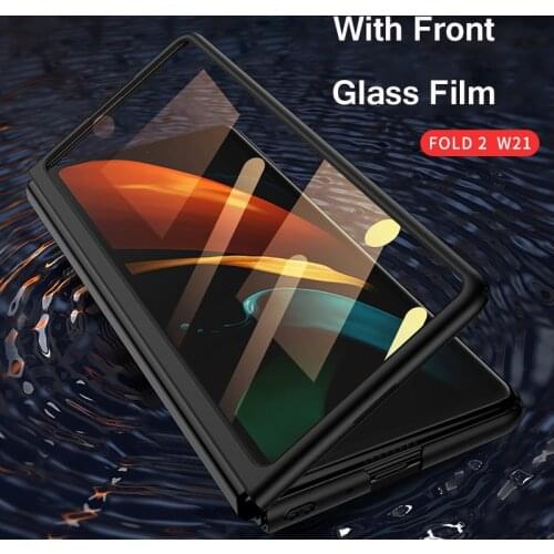 Ultra-thin Full Protection Case For Samsung Galaxy Z Fold 2 With Tempered Glass Film Hard Plastic Cover For Samsung Z Fold2 W21