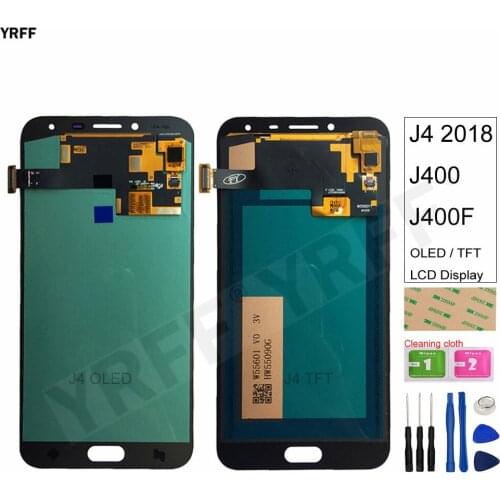 TFT / OLED J4 LCD For Samsung Galaxy J4 2018 J400 J400F lcd Display Touch Screen Digitizer Assembly Repair Parts Panel