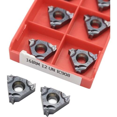 16IRM 12 UN IC908 10pcs Carbide Inserts 16IRM 12 UN IC908 Plate CNC Threaded Blade Lathe Cutter Tool Turning Tools