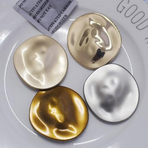 4 Colors Vintage Round Brooch Suit Lapel Pin Women Girl Simple Style Round Brooch Fashion Jewelry Accessories