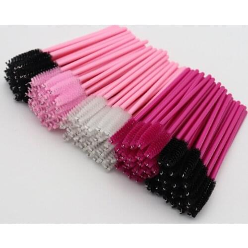 50 Pcs/Pack Disposable Crystal Eyelash Brush Comb Eye Lashes Extension Mascara Wands Makeup Professional Brushes Beauty Tool