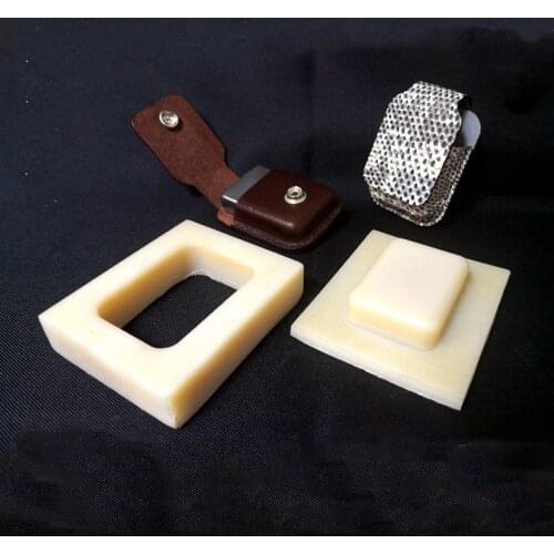 75x53x25mm leather craft fire lighter plastic fixed modeling shape mold send with acylic template