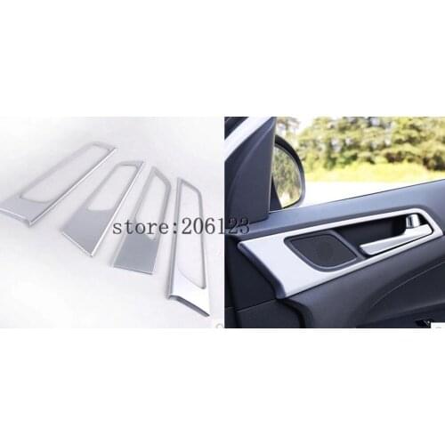 ABS 2015 2016 2017 FOR HYUNDAI TUCSON Chrome Inner Side Door Handle Bowl Molding Cover Trim 4 Pcs / Set