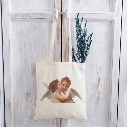 Angel Religion Women Fashion Tshirts Classical Art T Shirt Love Faith Summer Plus Size 2021 Graphic Tees Kawaii Cartoon White