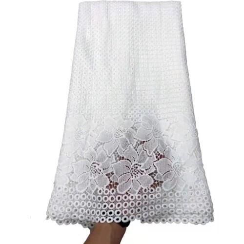 White Fashion Women Dress Colthing African Guipure Lace Fabrics 2021 High Quality Cord Lace Swiss Lace Fabric Nigerian Lace 5Y