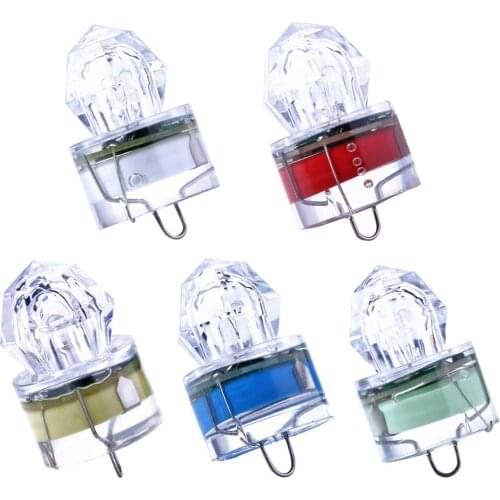 Colorful ABS Mini LED Waterproof Fishing Bait Light LED Deep Drop Underwater Fish Lure Bait Flashing Lamp Light Squid Strobe