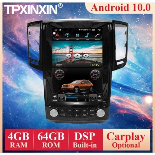 Tesla Screen Android 10.0 PX6 For Infiniti FX FX25 FX35 FX37 FX50 QX70 Car Radio Multimedia Video Recorder Player Navigation GPS