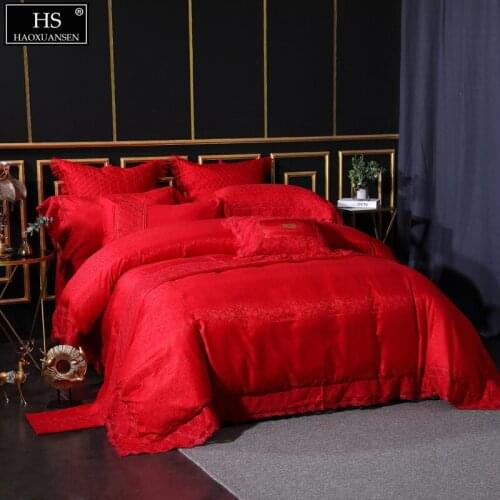 4/6/7Pcs Bedding Sets Jacquard Beautiful Lace Design Quilt Cover Bed Sheets Pillowcase Cushion Cover Bedspread Cotton Polyeste