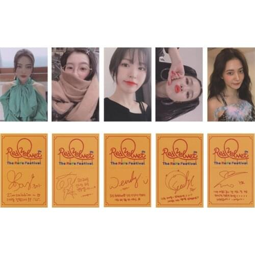 KPOP Red Velvet Zimzalabim Same Photo Cards RBB SUMMER MAGIC Names Signatures LOMO Cards Festival Finale PSYCHO BAD BOY Photos