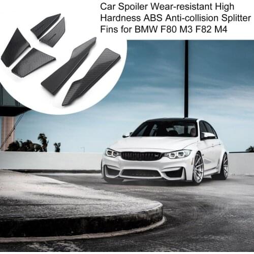50% Hot Sales!!!1 Set Front Bumper Lip Good Toughness High Strength ABS Shockproof Splitter Fins for BMW