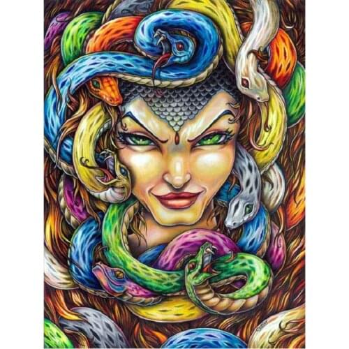 5D Diamond embroidery Snake Girl Rhinestone painting crystal kits Viper Home Decor DIY Diamond painting cross stitch pattern
