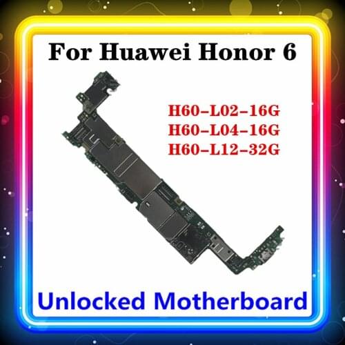 Original For Huawei Honor 6 Motherboard H60-L02-16G H60-L04-16G H60-L12-32G Test Mainboard Logic Board Android OS Whole Chips