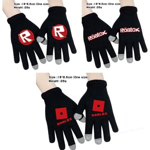 Robloxs Gloves Mens Winter Plush Gloves Game Cartoon Touch Screen Gloves Thermal Knitted Gloves Riding Skiing Outdoor Gloves