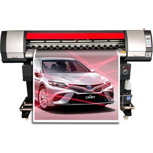 Wide Format Eco Solvent Printer Chinese Digital Inkjet Vinyl Banner Printing Machine Fast Speed 4 Color Billboard Printer 1.6M