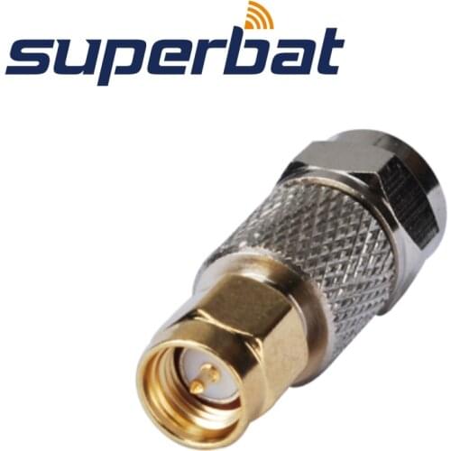 Superbat SMA-F Adapter SMA Plug to F-Type Male Straight RF Coaxial Adapter Connector