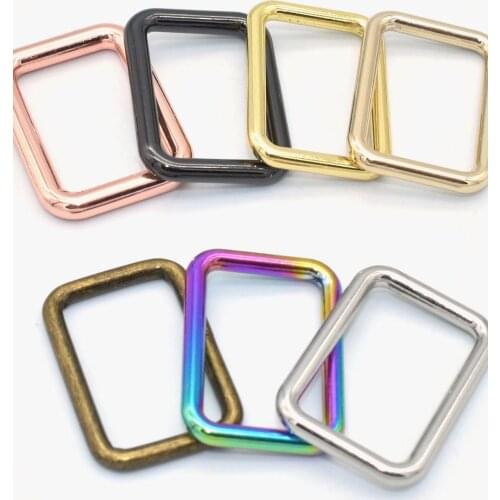 1 inch Rectangle Ring Rainbow Metal Rectangle Release Buckles Belt Buckle Webbing Strap Handbag Holder Backpack Purse Accessory