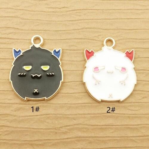 10pcs 16x21mm enamel cartoon charm for jewelry making fashion earring pendant bracelet charm necklace charms diy finding