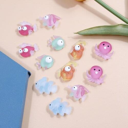 10 PCS 6 Colors Resin Earrings And Hair Accessories Ocean Series Accessories For DIY Jewelry Making