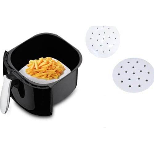 100 pcs of Air Fryer Steamer liner perforated oil paper non-stick steamer mat cooking paper