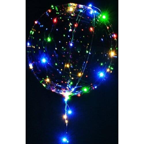 100pcs/lot Balloon LED String Lights Round Bubble Helium Balloons Kids Wedding Decoration Holiday